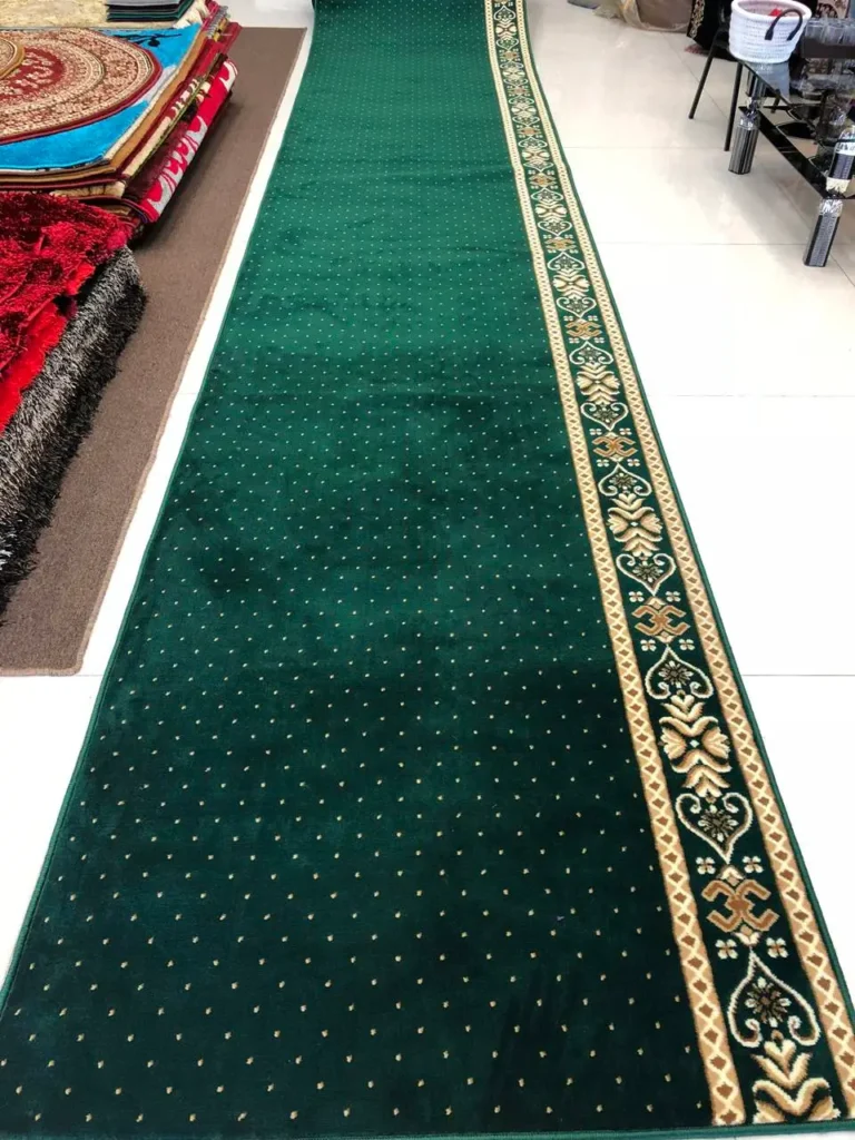 produk karpet masjid lokal persian hijau bintik
